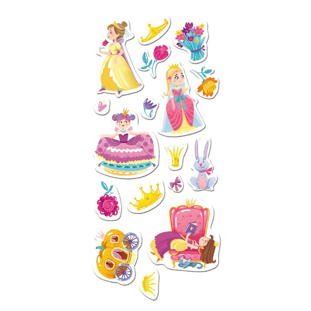 3D uzlīmes, princeses