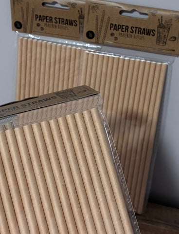 Papīra salmiņi, 16gab/iep, brūni